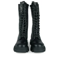 Bottes NOIR Fille Motif Uni Lacets