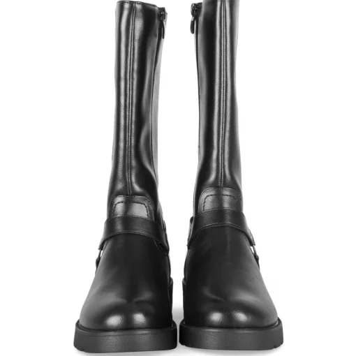 Bottes NOIR Fille Motif Uni Fermeture éclair