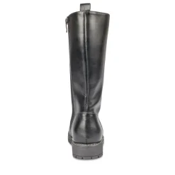 Bottes NOIR Fille Motif Uni Lacets