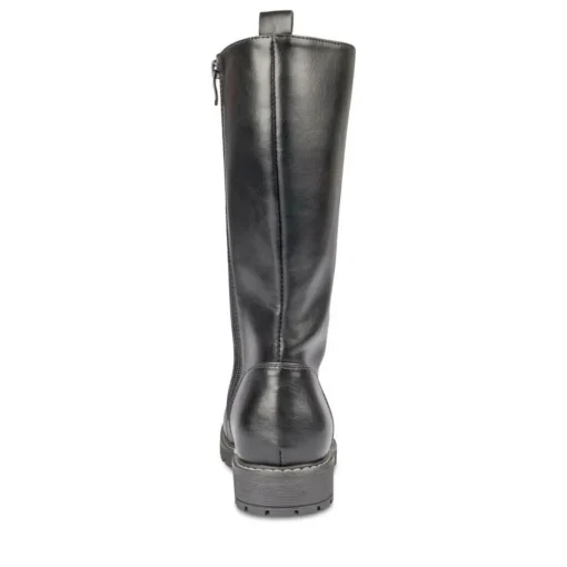 Bottes NOIR Fille Motif Uni Lacets
