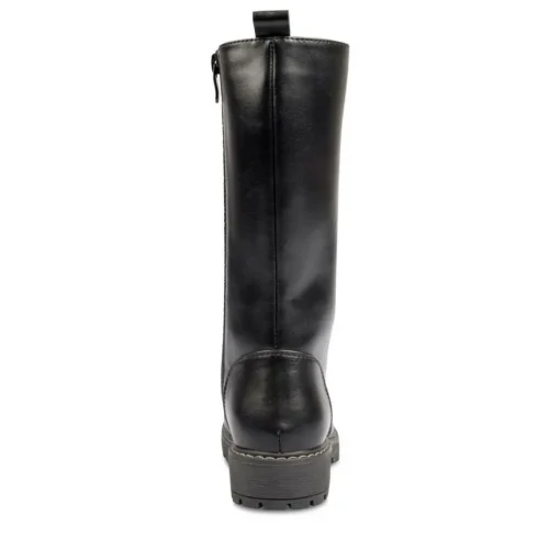 Bottes NOIR Fille Motif Uni Lacets