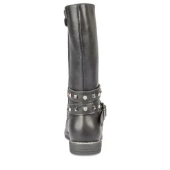 Bottes NOIR Fille Motif Uni Fermeture éclair