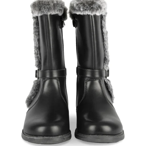 Bottes NOIR Fille Motif Uni Fermeture éclair