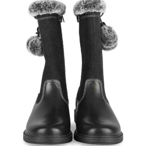 Bottes NOIR Fille Motif Uni Fermeture éclair