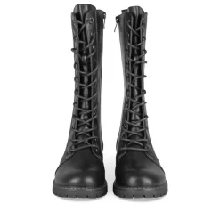 Bottes NOIR Fille Motif Uni Lacets