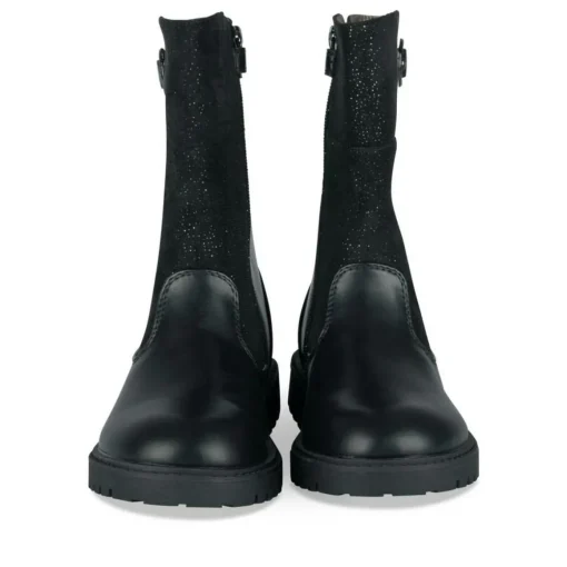 Bottes NOIR Fille Motif Uni Fermeture éclair