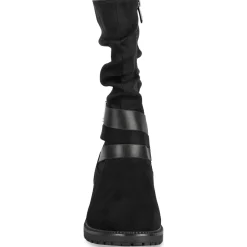 Bottes NOIR Fille Motif Uni Fermeture éclair
