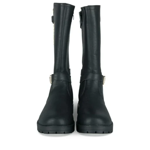 Bottes NOIR Fille Motif Uni Fermeture éclair