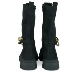 Bottes NOIR Fille Motif Uni Lacets