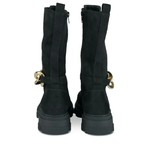 Bottes NOIR Fille Motif Uni Lacets