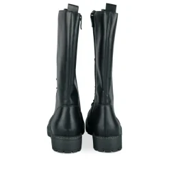 Bottes NOIR Fille Motif Uni Lacets