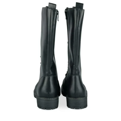 Bottes NOIR Fille Motif Uni Lacets