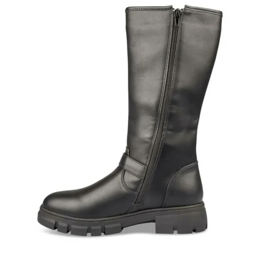 Bottes NOIR Fille Motif Uni Fermeture éclair