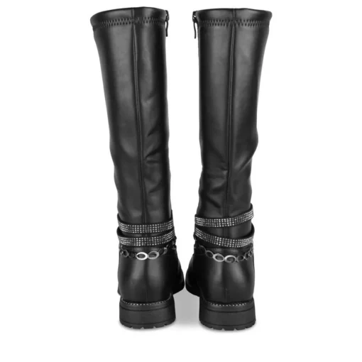 Bottes NOIR Fille Motif Uni Fermeture éclair