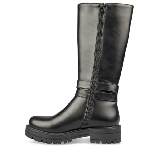 Bottes NOIR Fille Motif Uni Fermeture éclair