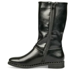 Bottes NOIR Fille Motif Uni Fermeture éclair