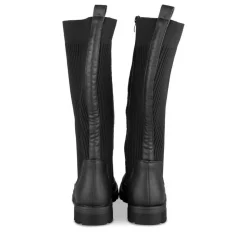 Bottes NOIR Fille Motif Uni A Enfiler