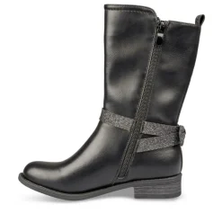 Bottes NOIR Fille Motif Uni Fermeture éclair
