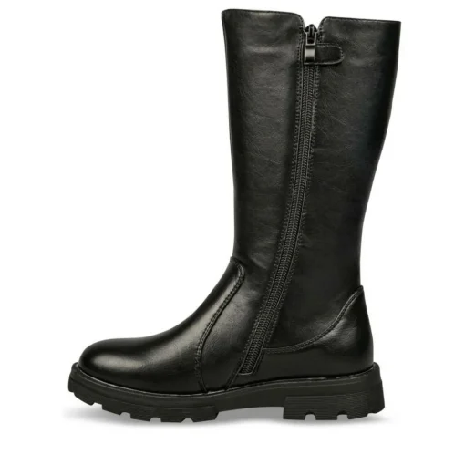 Bottes NOIR Fille Motif Uni Fermeture éclair