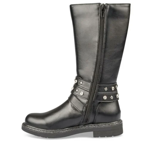 Bottes NOIR Fille Motif Uni Fermeture éclair