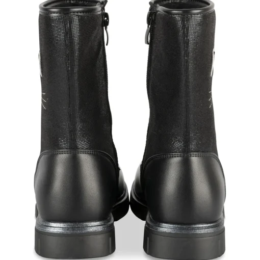 Bottes NOIR Fille Motif Uni Fermeture éclair