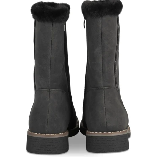 Bottes NOIR Fille Motif Uni Fermeture éclair