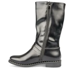 Bottes NOIR Fille Motif Uni Fermeture éclair