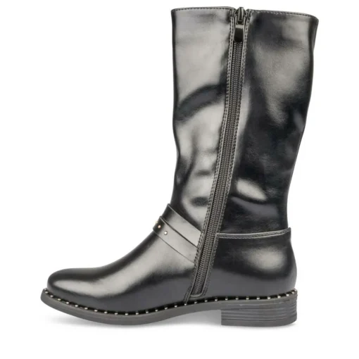 Bottes NOIR Fille Motif Uni Fermeture éclair