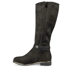 Bottes NOIR Fille Motif Uni Fermeture éclair