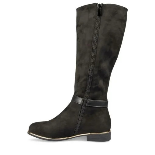 Bottes NOIR Fille Motif Uni Fermeture éclair