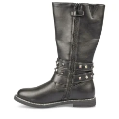 Bottes NOIR Fille Motif Uni Fermeture éclair