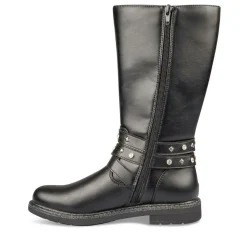 Bottes NOIR Fille Motif Uni Fermeture éclair