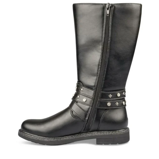 Bottes NOIR Fille Motif Uni Fermeture éclair