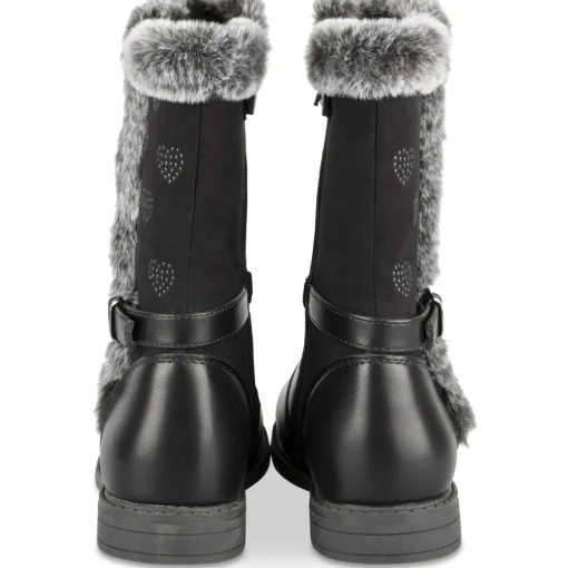 Bottes NOIR Fille Motif Uni Fermeture éclair