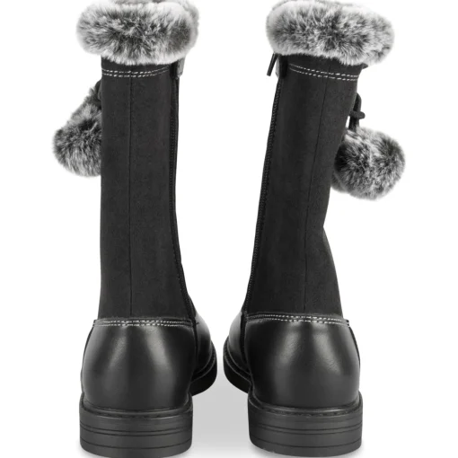 Bottes NOIR Fille Motif Uni Fermeture éclair
