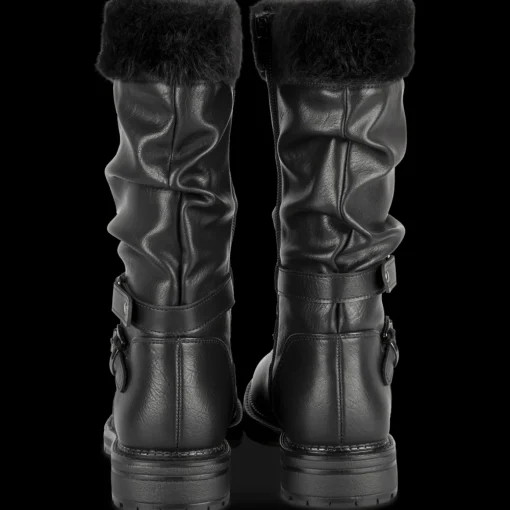 Bottes NOIR Fille Motif Uni Fermeture éclair