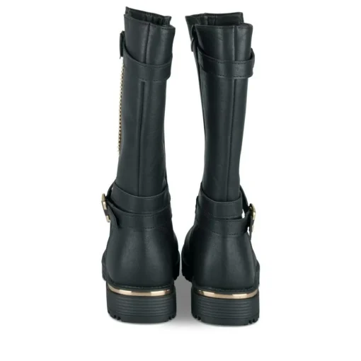 Bottes NOIR Fille Motif Uni Fermeture éclair