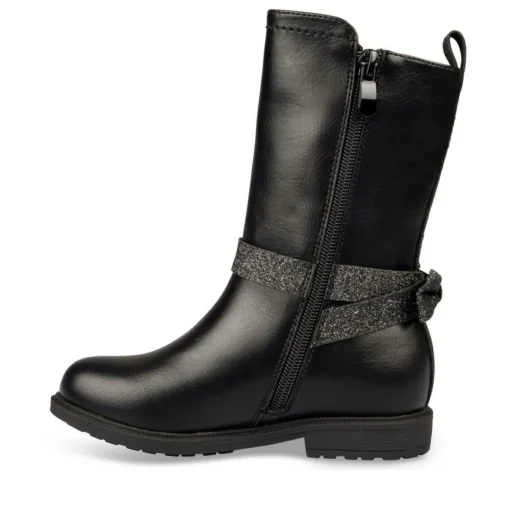 Bottes NOIR Fille Motif Uni Fermeture éclair