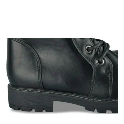 Bottes NOIR Fille Motif Uni Lacets