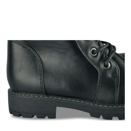 Bottes NOIR Fille Motif Uni Lacets