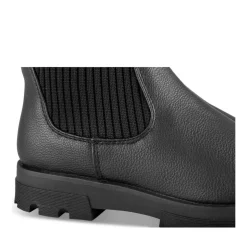 Bottes NOIR Fille Motif Uni A Enfiler