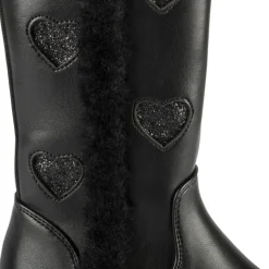 Bottes NOIR Fille Motif Uni Fermeture éclair