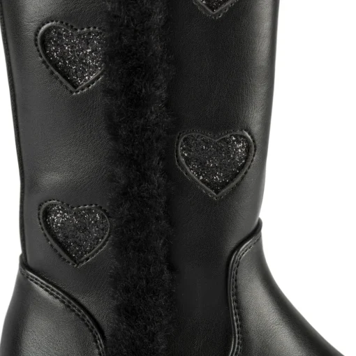 Bottes NOIR Fille Motif Uni Fermeture éclair