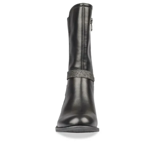 Bottes NOIR Fille Motif Uni Fermeture éclair