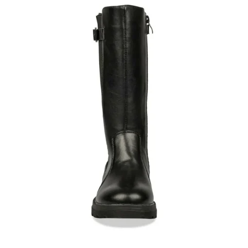 Bottes NOIR Fille Motif Uni Fermeture éclair