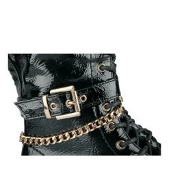 Bottes NOIR Fille Motif Uni Lacets