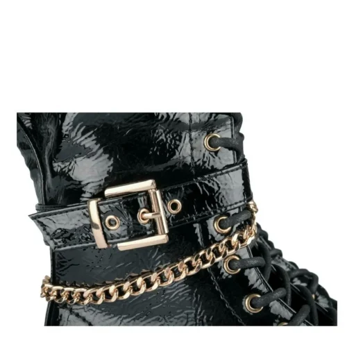 Bottes NOIR Fille Motif Uni Lacets