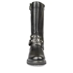Bottes NOIR Fille Motif Uni Fermeture éclair