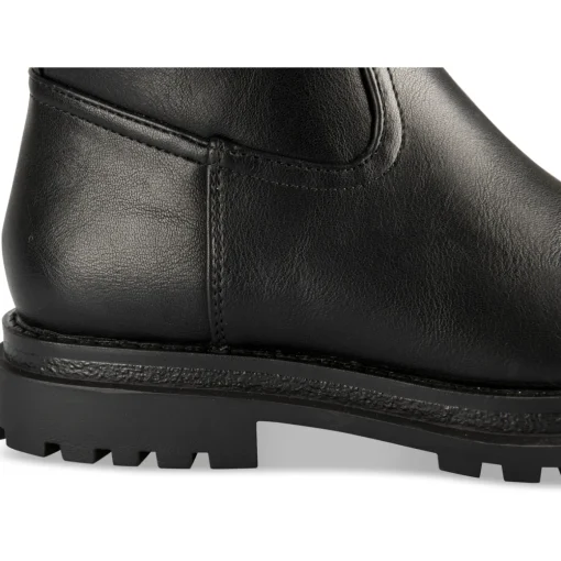 Bottes NOIR Fille Motif Uni Fermeture éclair