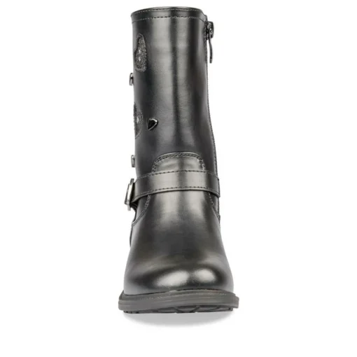 Bottes NOIR Fille Motif Uni Fermeture éclair